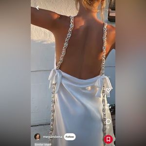 Sisters the Label White Silk Slip Dress